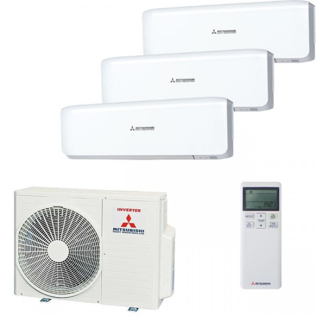 Mitsubishi Heavy Triple 2.5 kW + 2.5 kW + 5.0 kW - Afbeelding 1